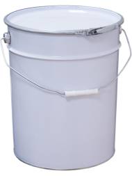 Ведро металлическое, 27 л, крышка-обруч, белый [2093]