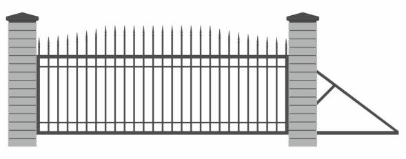 Металлические откатные ворота ОВ-7, 4000x2000 мм