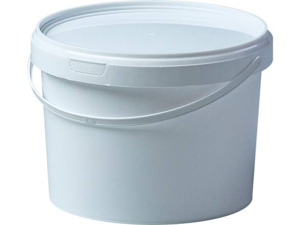 Ведро пластиковое круглое под запайку, 3.3 л, белый [5093]