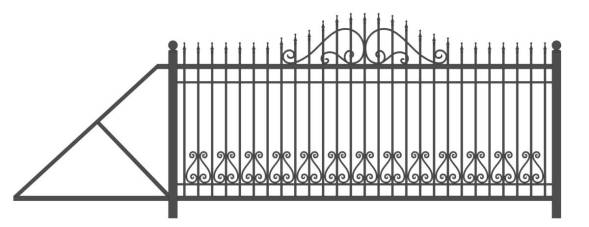 Металлические откатные ворота ОВ-8, 4000x2000 мм