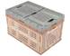 Ящик пластиковый складной перфорированный, 600х400х310 мм, бежевый [600400310-02]