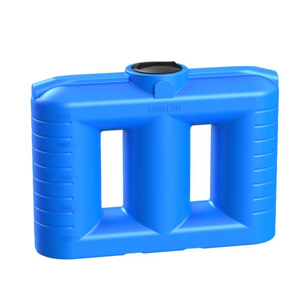 Емкость пластиковая прямоугольная для хранения воды, жидкостей и дизельного топлива, 1500 л, синий [TSN1500S13]