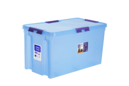 Контейнер с крышкой и клипсами Rox Box Home, 80л, 720x390x380 мм, синий