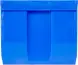 Ящик (лоток) пластиковый сплошной, 250x150x130 мм, 4.88 л, синий [5002]