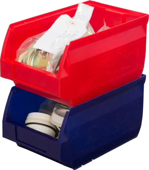 Ящик (лоток) пластиковый сплошной, 250x150x130 мм, 4.88 л, синий [5002]