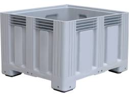 Крупногабаритный сплошной пластиковый контейнер на ножках TR-Box, 1200х1000х758 мм, серый [TR-Box 1210 S (758)] 