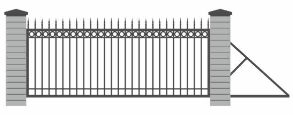 Металлические откатные ворота ОВ-10, 4000x2000 мм