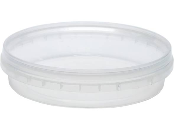 Контейнер п/п 0,180л. круглый, d-122 мм, с прозрачной крышкой цв. прозрачный(прозрачный)